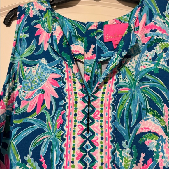 Ladies Lilly Pulitzer Tropical Print Dress 👗 Size 14 - Picture 11 of 13